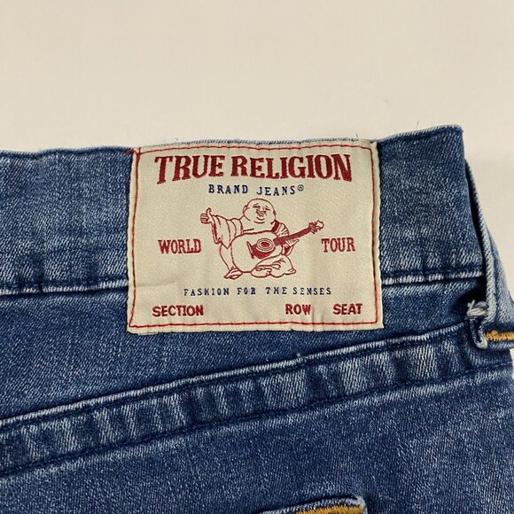 NWT True Religion Geno Relaxed Slim Jeans Men's 42 Stretch Medium Ink Blue SN - Picture 5 of 16